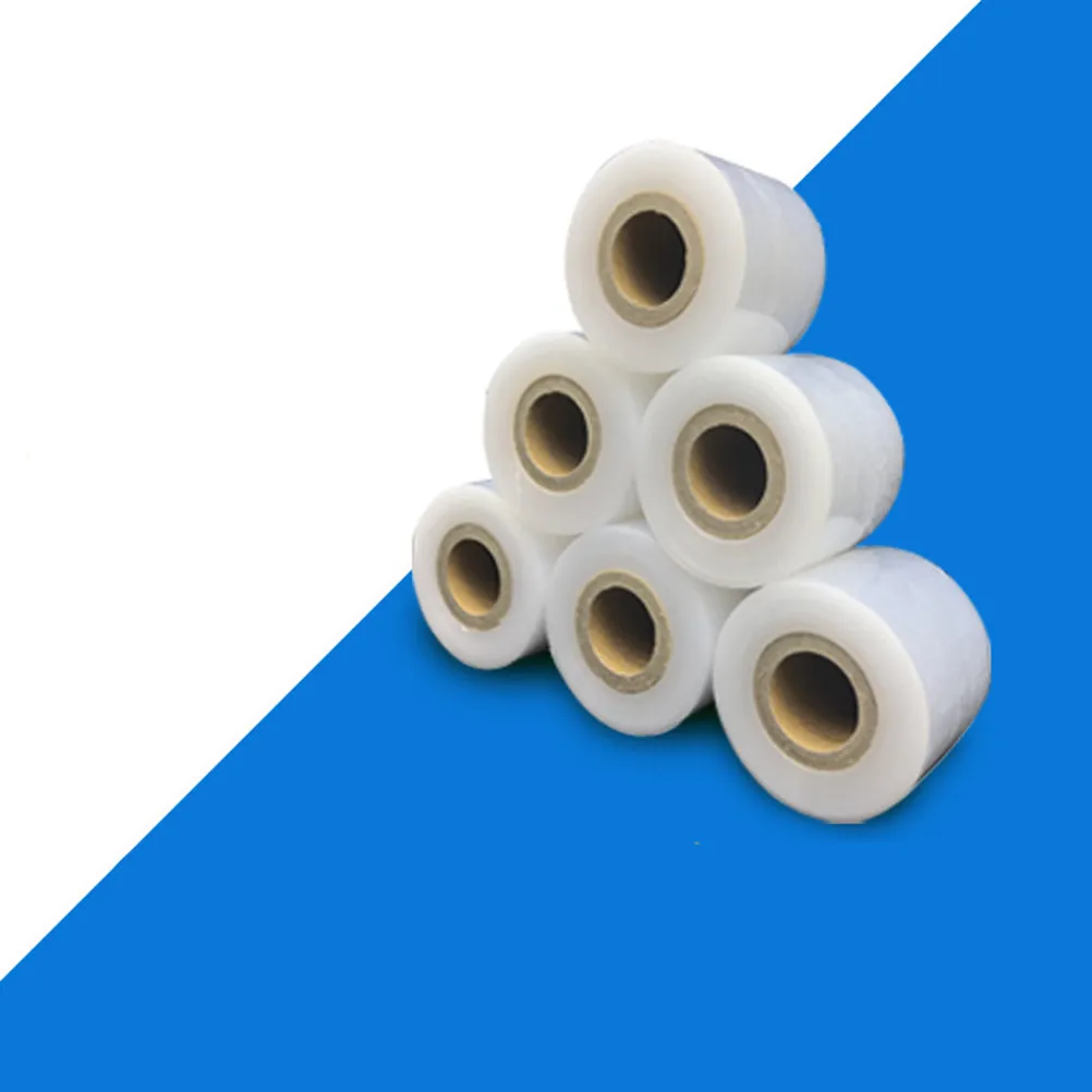4Pcs Pe Wrapping Film Waterproof Stretch Wrap for Moving Storage Heavy Duty Transparent Packing Plastic Stretch Film Clear