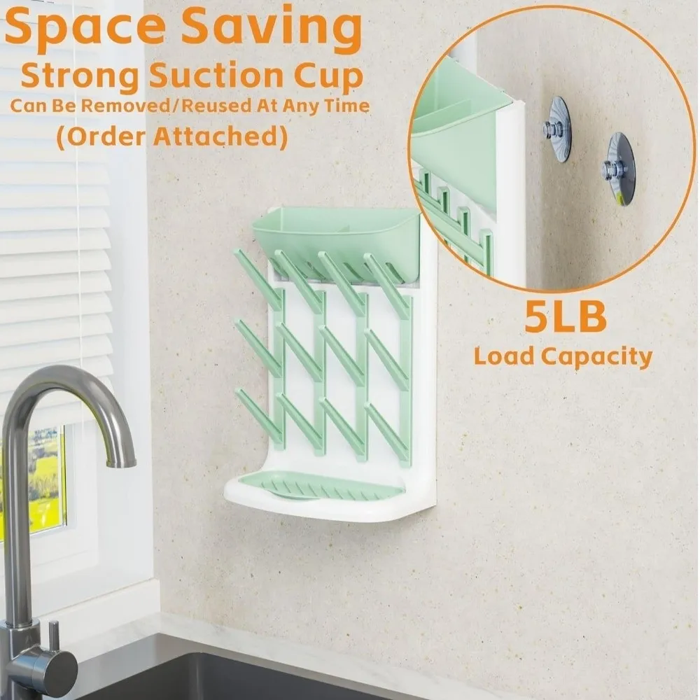 Multi-layer Baby Bottle Drying Rack Multi Tiered Space Saving Cups Drying Stand Holder Countertop Large Capacity Storage Rack
