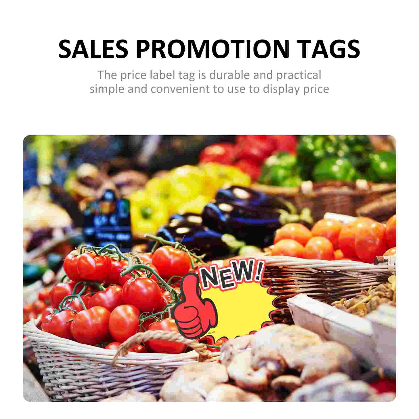 200 Pcs Promotional Card Price Signs Accessories Mini Labels Marked Tags Pvc Supermarket Retail Child