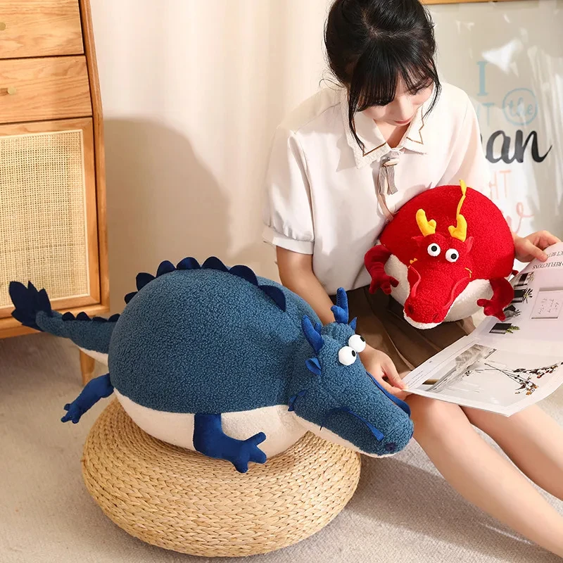 Cute Chubby Dragon Plush Throw Pillow Cushion Doll