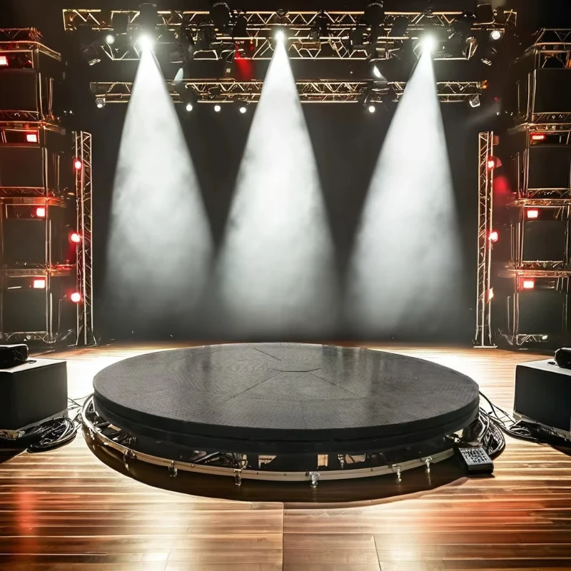 Bar Ktv Club Concert Stadium Rotating Machinery Stage Custom Diameter 5m Hydraulic Lifting and Rotating Stage