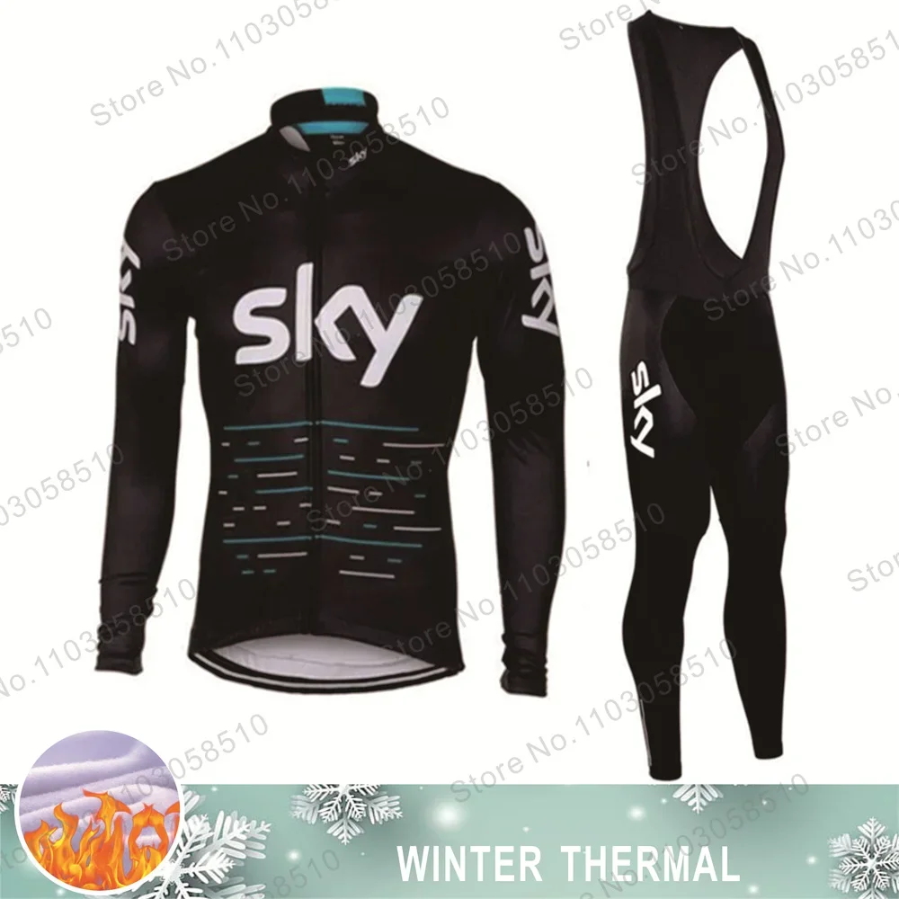 

SKYFUL Winter Thermal Fleece Cycling Jersey Sets Long Sleeve Bicycle Clothing MTB Bike Wear Maillot Ropa Ciclismo Cycling Suit