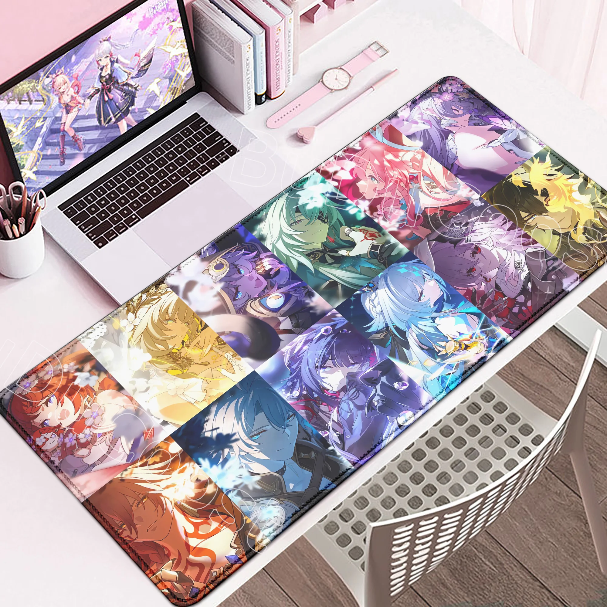 

Large Rubber Keyboard Mats Honkai Star Rail Cyrene Castorice Lock Edge Mousepad Chrysos Heir Mouse Pad Game Computer Accessories