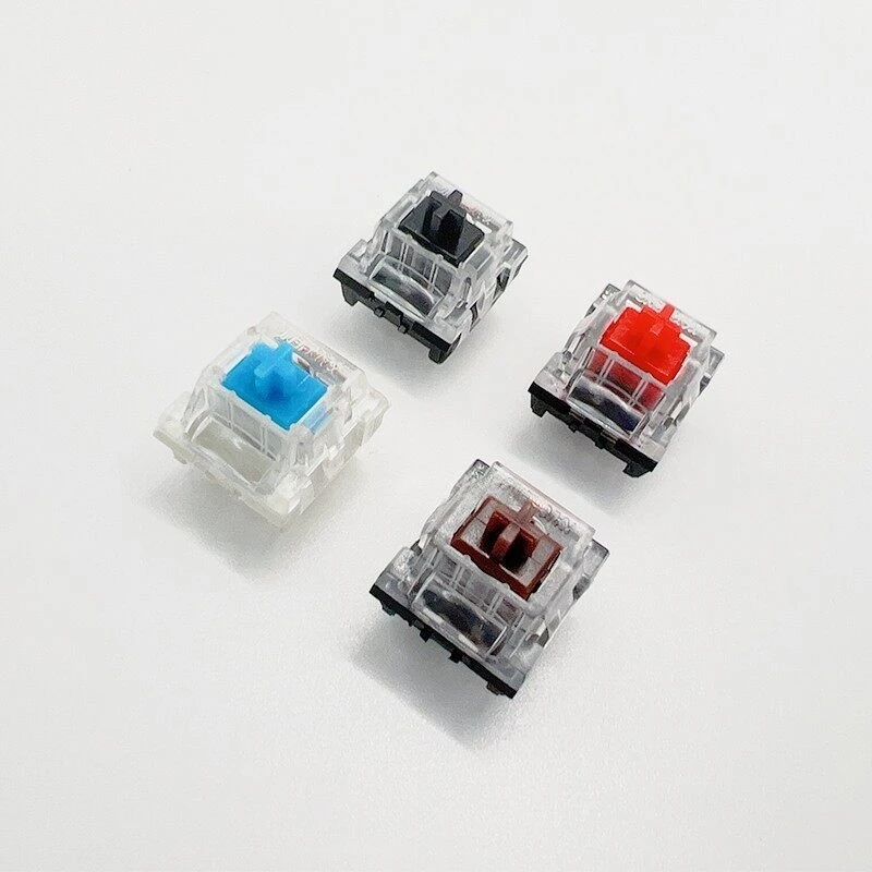 10PCS High life transparent cover mechanical keyboard shaft body switch mute/click sound