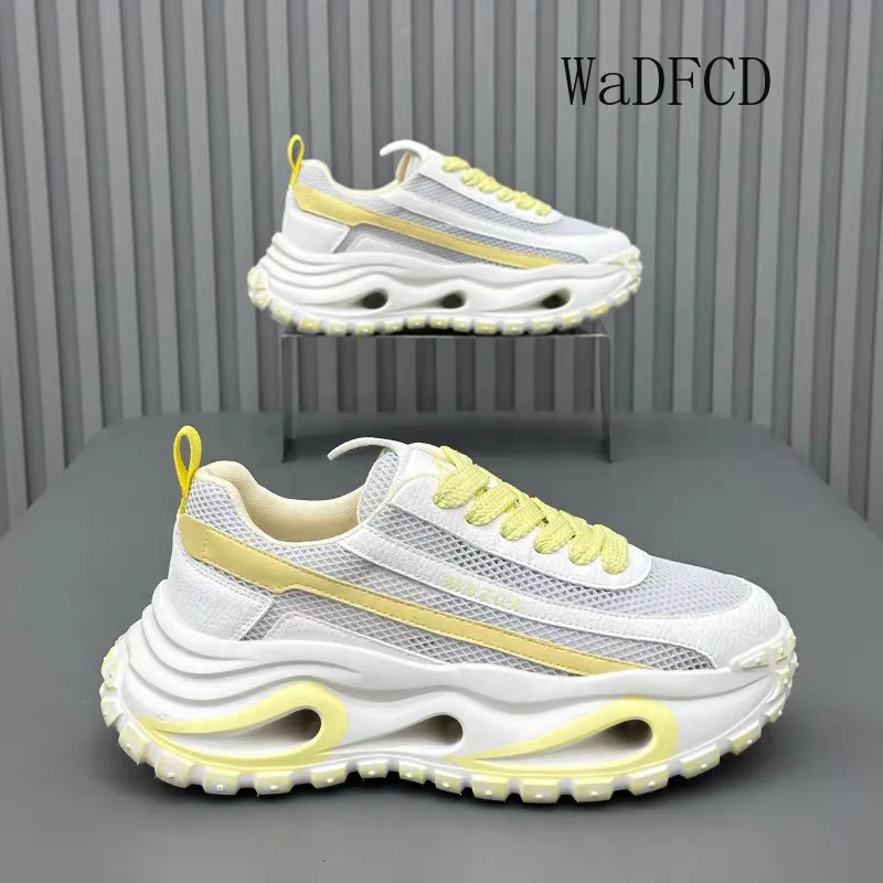 Chunky Sneaker Men Original Designer Mixed Colors Sport Shoes Fashion Casual Leather Mesh Height Increased Platform Tennis Shoes