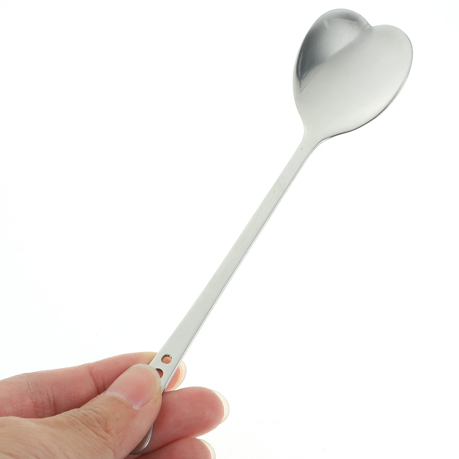 

4pcs Stainless Steel Heart Shape Spoons Set Rustproof For Dessert Cake Coffee Tea Ice Cream Kitchen Tableware Stirring