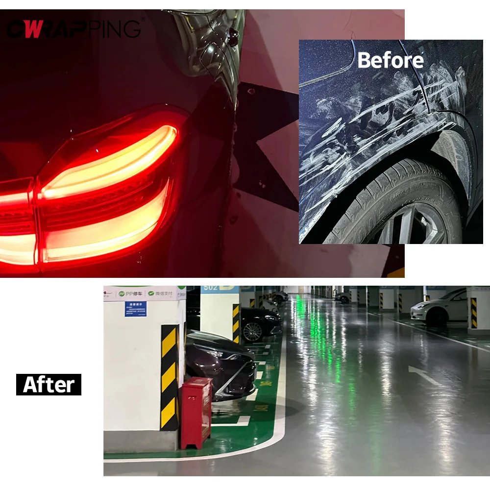 4 قطعة حامي جدار المرآب باب السيارة الوفير وقوف السيارات حامي المضادة للتصادم لاصق عاكس تحذير علامة رغوة ملصقات السيارات