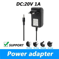 DC 20V 1A Wall Power Adapter LED Light Sweeping Robot Charger UK Plug AU Plug 5.5*2.1MM Power Supply