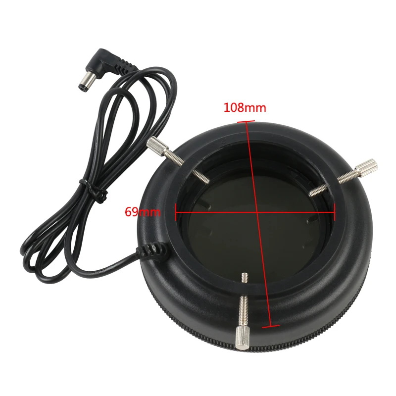 78 LED Ring Light Illuminator Polarized Light Polarizer Adjusted Vision Illuminator Eliminate Reflect Light Fo Stereo Microscope