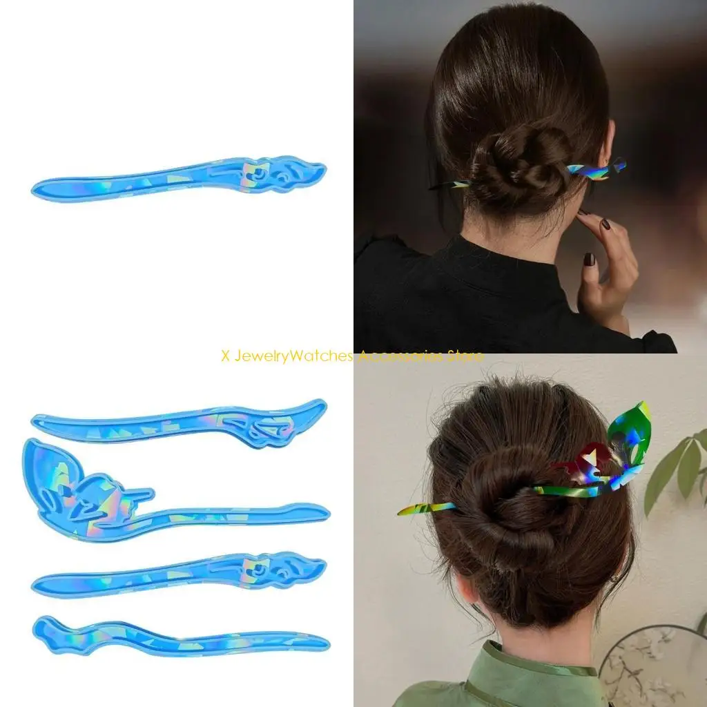 

31KD голографическая форма для палочек для волос, заколка для волос, формы для эпоксидной смолы, палочки для еды, форма для