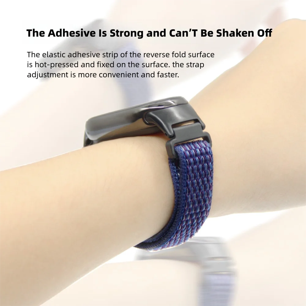 Velcro Wristband For Xiaomi Band 8 Quick Release High Quality Nylon Soft Replacement Adjustable Sport Smart Watch Band Men Women