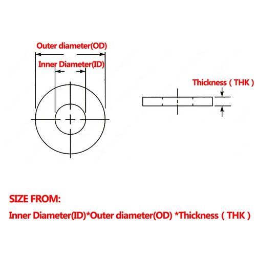 Imagen 2 del producto Espesor 1,25mm, arandela plana de PTFE, medidor de presión de brida, junta de junta de tubería de agua, diámetro interior de 35-160mm, sellado espaciador de junta