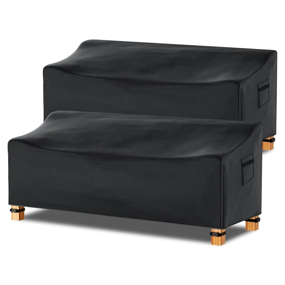 

100% Waterproof Outdoor Sofa Cover, 104"" Wx 40"" Dx 35"" H Patio Furniture Covers Waterproof, Windproof 2-Seater Sofa Cover