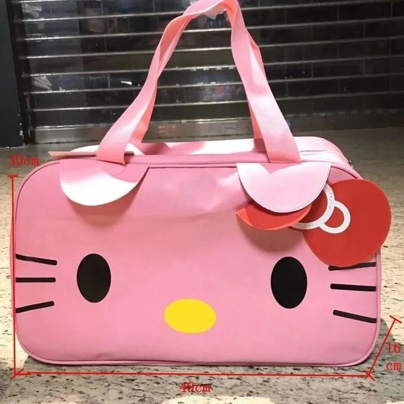 

Hello Kitty кошельки и сумочки мультяшная дорожная сумка Вместительная Милая мультяшная сумка для хранения багажа портативная сумка для йоги для женщин милая