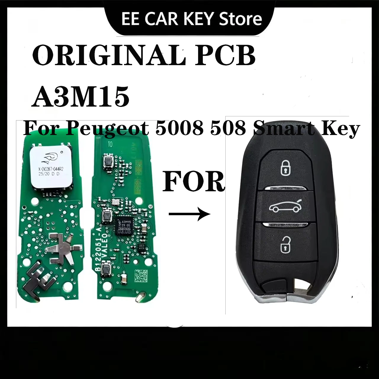 For Peugeot 5008 508 Smart Key PCB 3 Buttons IM3A AES NCF29A1 IM3A 434MHz Keyless Go OEM A3M15 Chip