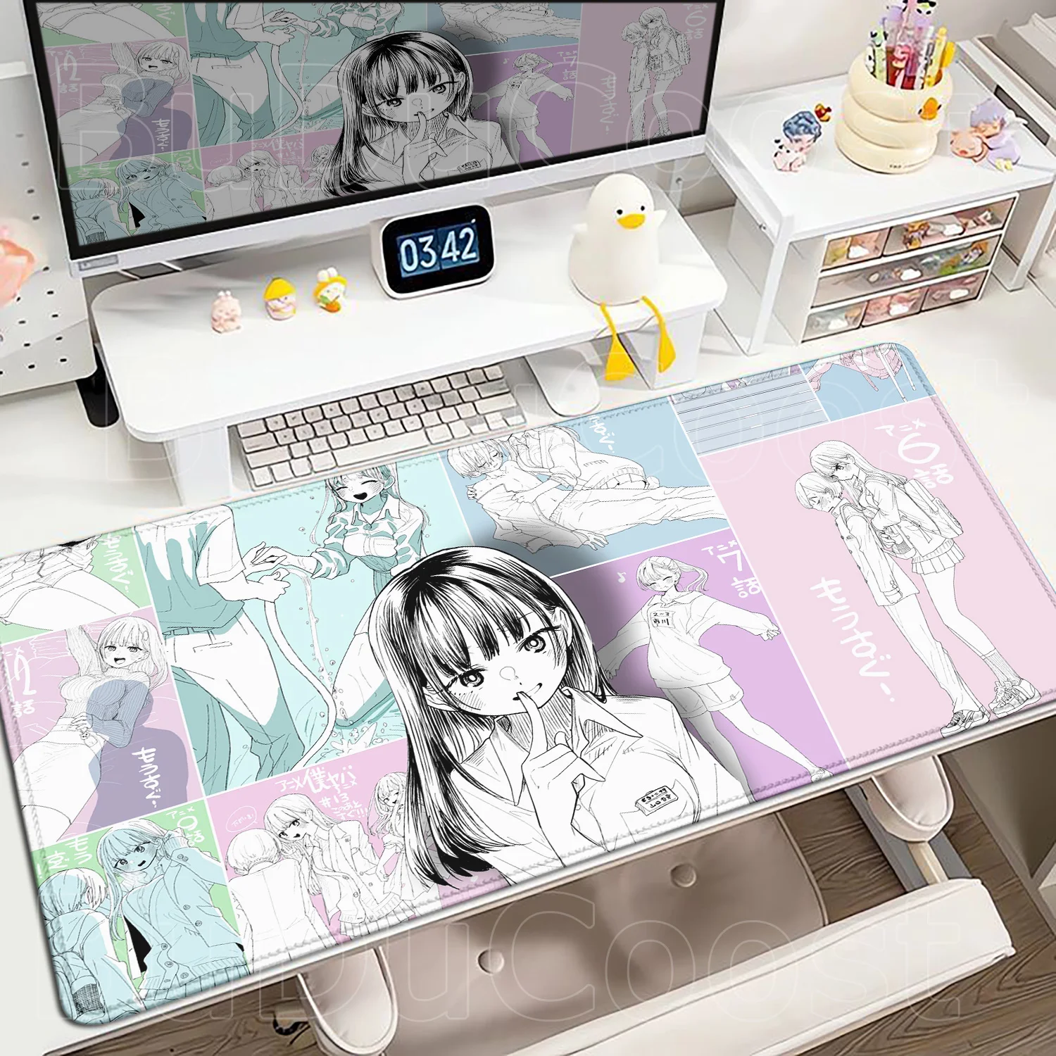 Kawaii Anime Girl Mousepad The Dangers in My Heart Bokuyaba Boku No Kokoro No Yabai Yatsu Yamada Anna XXL Keyboard Pad Mouse Pad