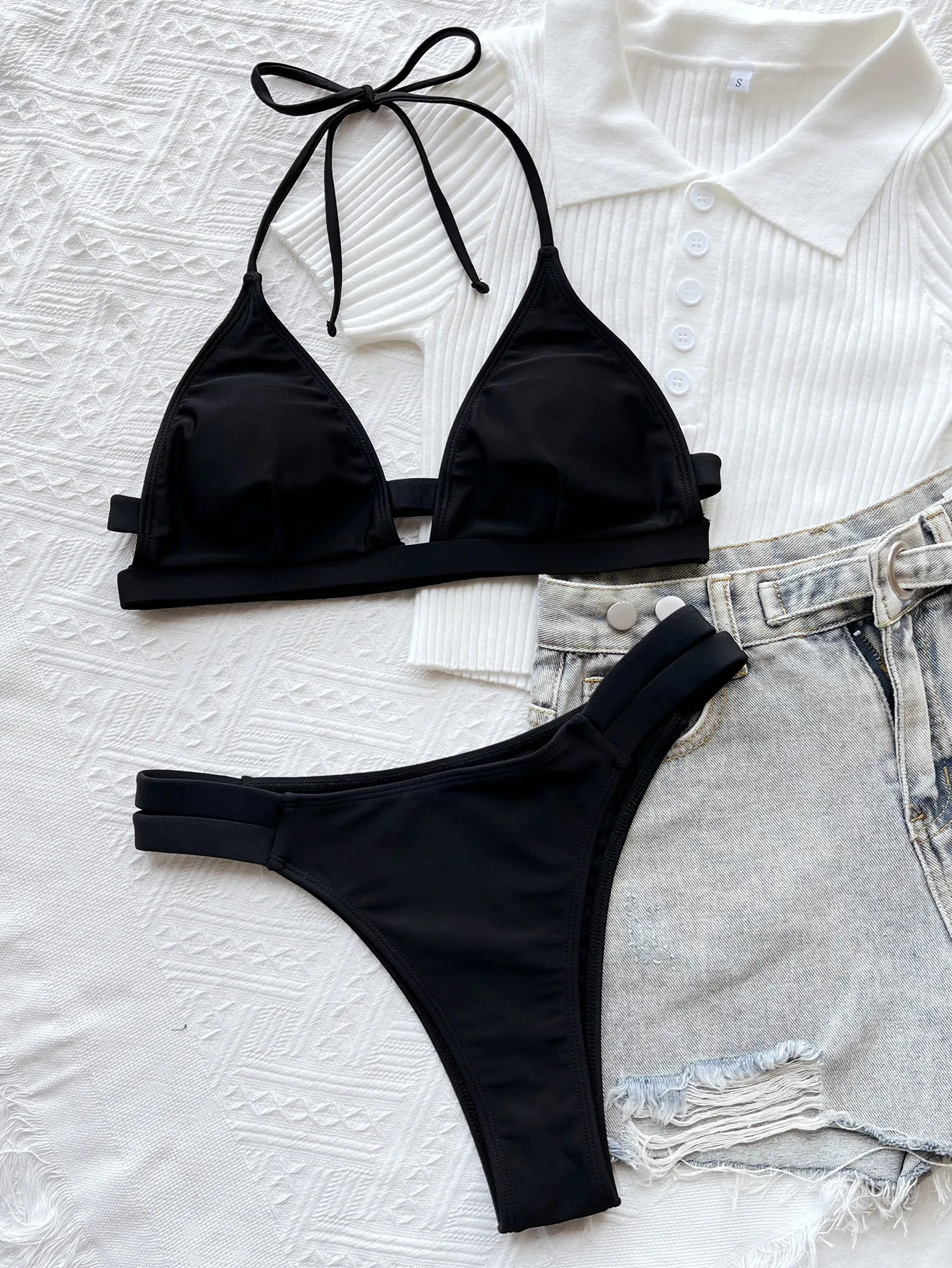 Bikinis Set Classic Womens Swimsuits High Waist Bikini 2022 Woman Fashion Swimsuit Women 2 Pieces Street Style
