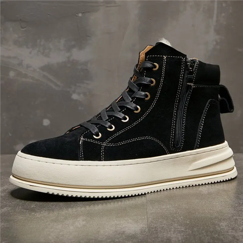 Men Shoes Autumn Winter Snow Boots Men Casual Shoes Winter Thickened Velvet Waterproof Anti Slip Northeast High Top Cotton Shoes