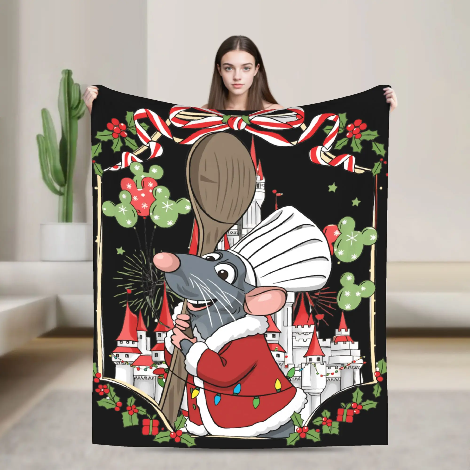 راتاتوي عيد الميلاد بطانية ناعمة دافئة صبي فتاة أفخم رمي بطانية مضحك الأريكة كرسي الفانيلا المفرش أريكة غطاء سرير #1