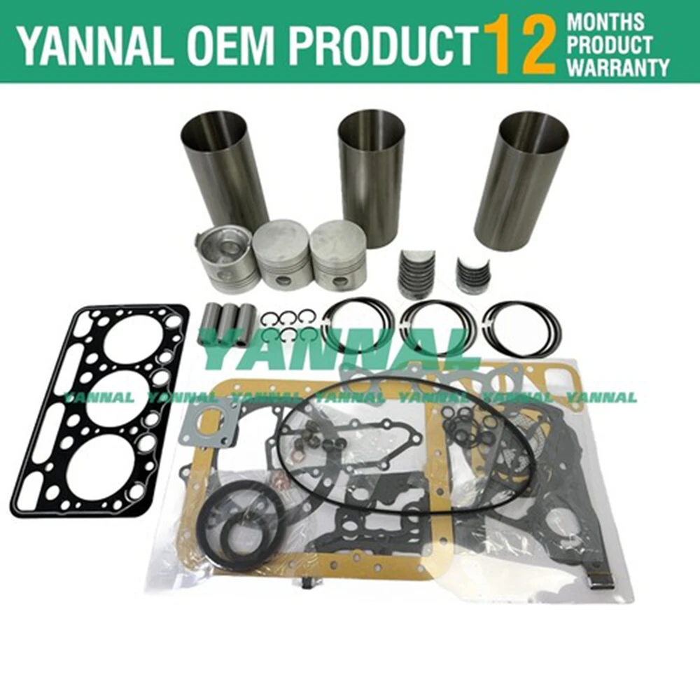 

For kubota D1403 New rebuild overhaul kit piston ring liner all gaskets bearings