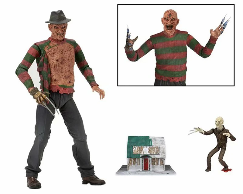 Freddy Krueger Action Figure Horror Doll Collectable Model Toy For Friend Halloween Gift 18cm