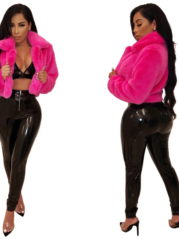 سترة فضفاضة من الفرو الاصطناعي ort Jaet ملابس خارجية مخملية واي دونهوانغ للخريف والشتاء حلوة Sle طوق طويل Sve مربع