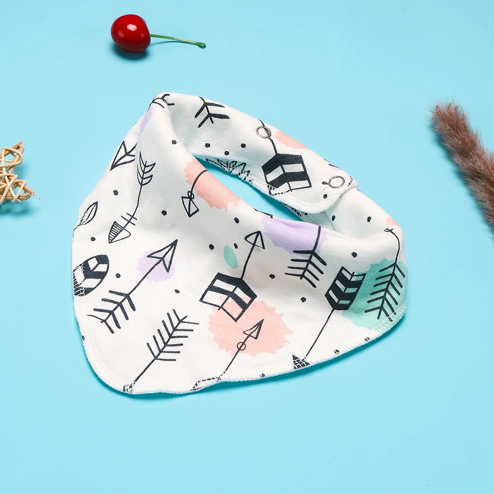 6 pçs/set babadores do bebê triângulo babadores de fibra de bambu dos desenhos animados impressão saliva toalha do bebê meninos meninas avental de alimentação babadores