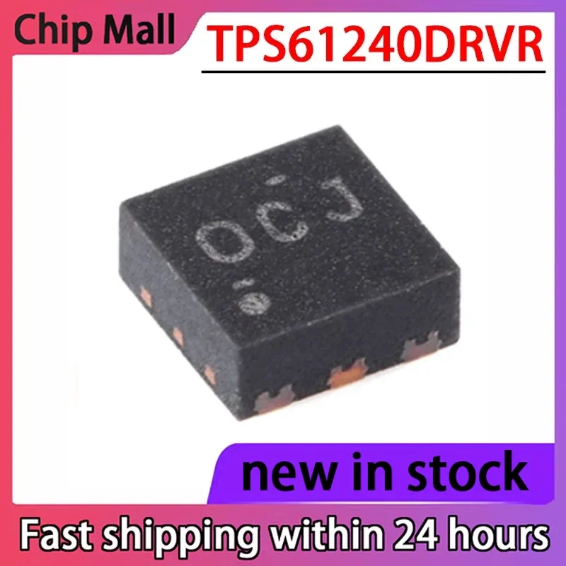 2PCS New TPS61240DRVR Screen Printed OCJ WSON-6 Boost Converter Chip in Stock