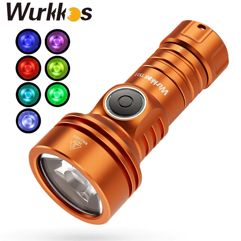 

Wurkkos TS11 EDC Mini 18350 RGB Auxiliary Flashlight Powerful 2000LM USB-C Rechargeable SFT40 Torch IP68 Work Light Anduril 2.0