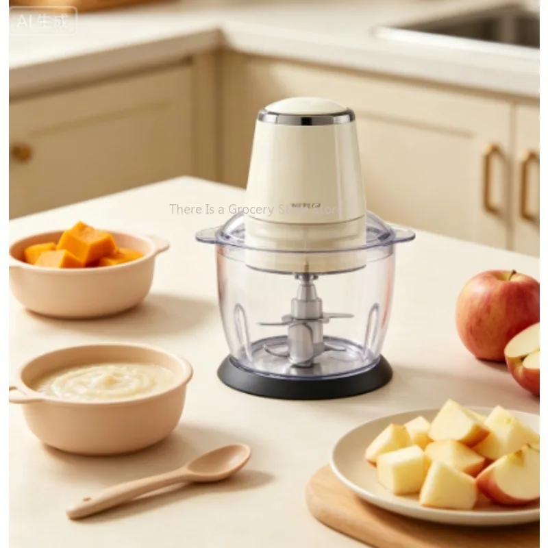 Hachoir électrique pour aliments, mini robot culinaire de 750 ml, mélangeur de 300 W avec lames en acier inoxydable, bol transparent pour légumes, viande, fruits et aliments pour bébés W6310, W6317, W6318, W6104