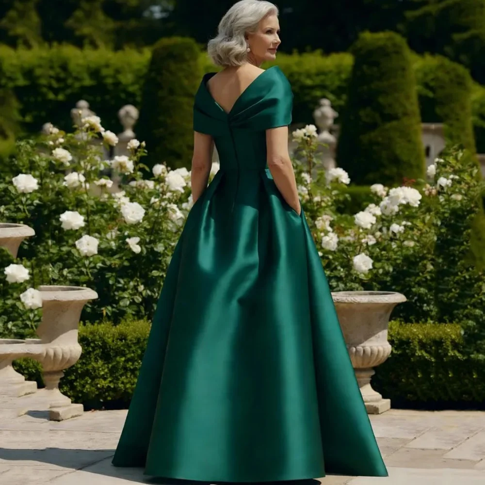 V Neck Simple Mother of the Bride Dress Customized Guest Dress with Belt Elegant A LIine Wedding Party Gown Vestido Invitada Bod
