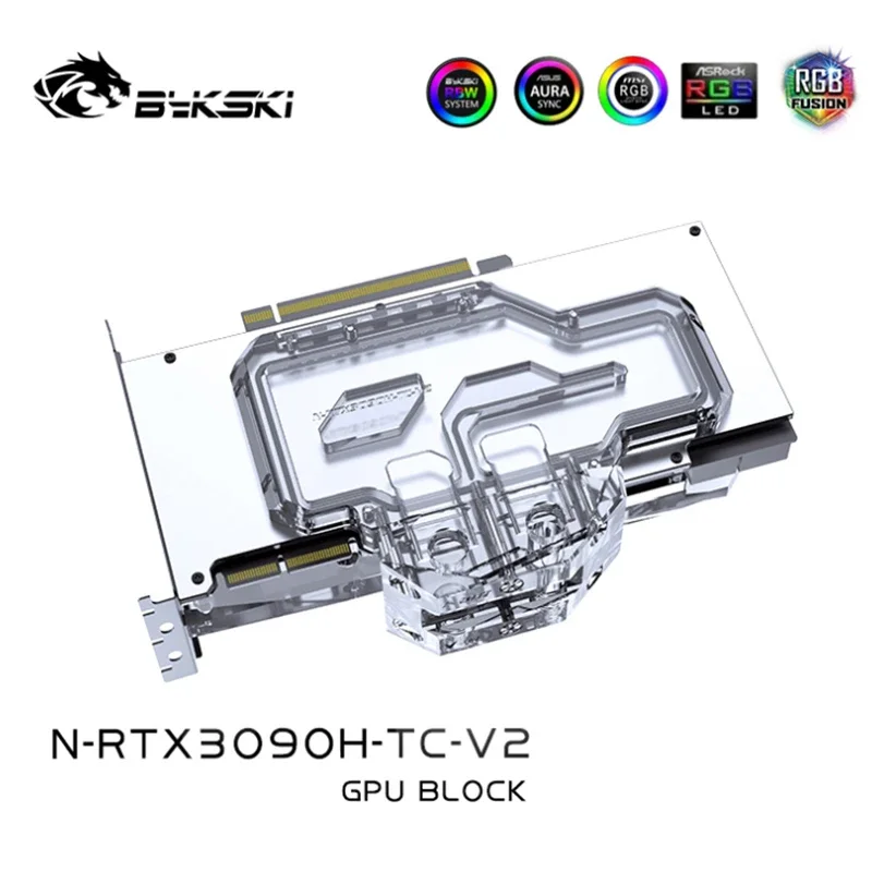 Imagem -03 - Bykski-gpu Water Block Use para Nvidia Rtx 3090 3080 Reference Edition Backplane Placa de Vídeo de Resfriamento Radiador de Cobre