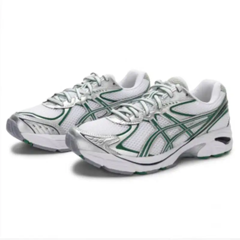 Unisex ASICS GT-2160 White Green Retro Shoes 1203A275-103 GEL Shock Absorb Breathable Mesh Couple Sneakers