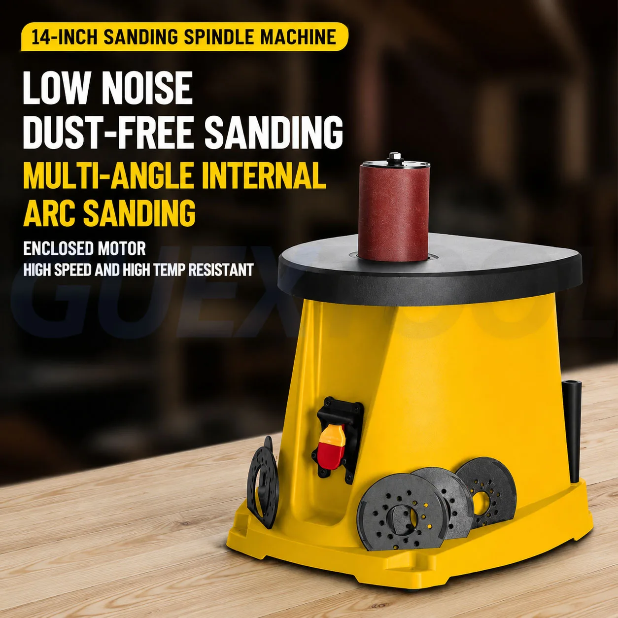 220V Desktop Shaft Oscillating Spindle Sander Sand Mill Roller Machine Woodworking Instrument Furniture Grinding Tool