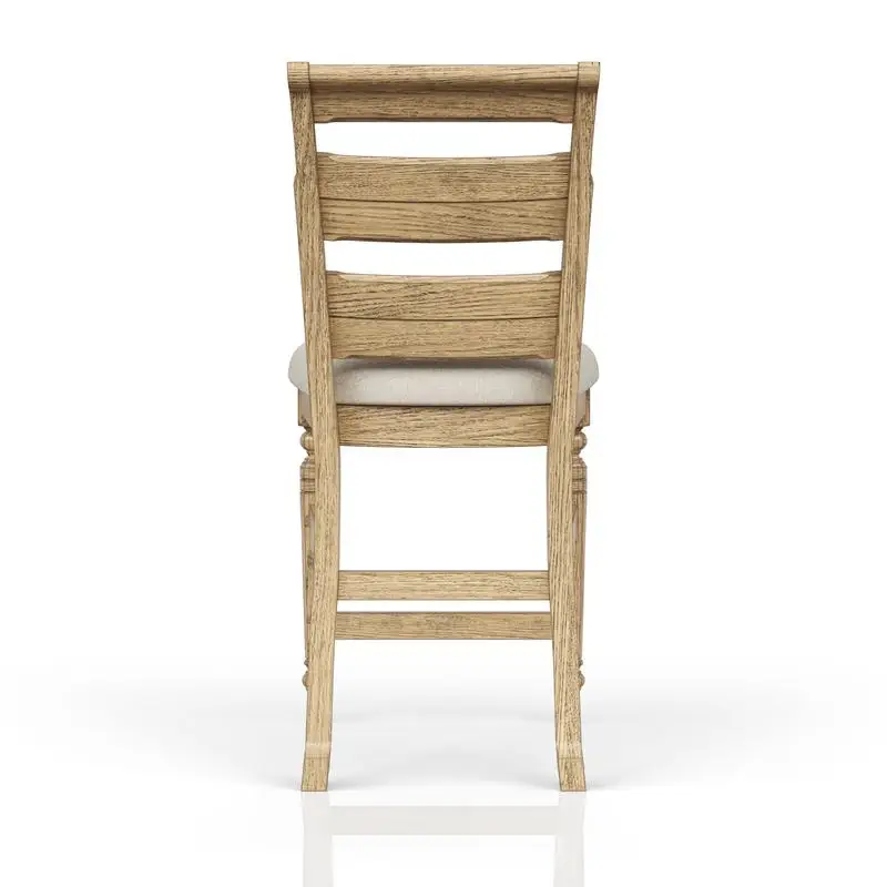 مقعد خلفي للسلم - لمسة نهائية بلون الكراميل للاستخدام في المطبخ أو البار، جلوس مريح لتناول الطعام أو الترفيه