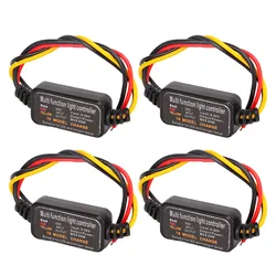 4PCS DC9‑26V LED Brake Light Flasher Strobe Controller 16 Modes Adjustable for Car Motorcycle