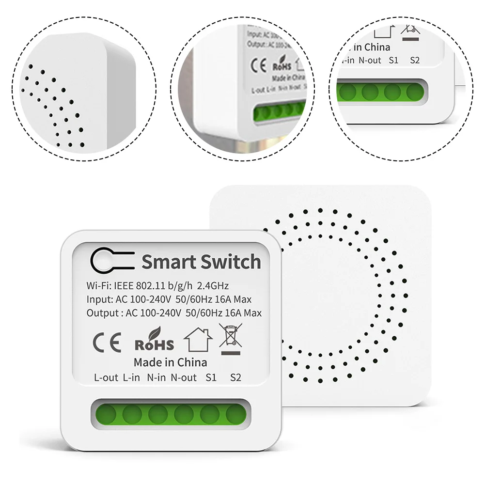 Pièces d'équipement solaire de haute qualité pour Tuya, WiFi Smart Switch, télécommande, commande vocale, 2 voies, interrupteur technique