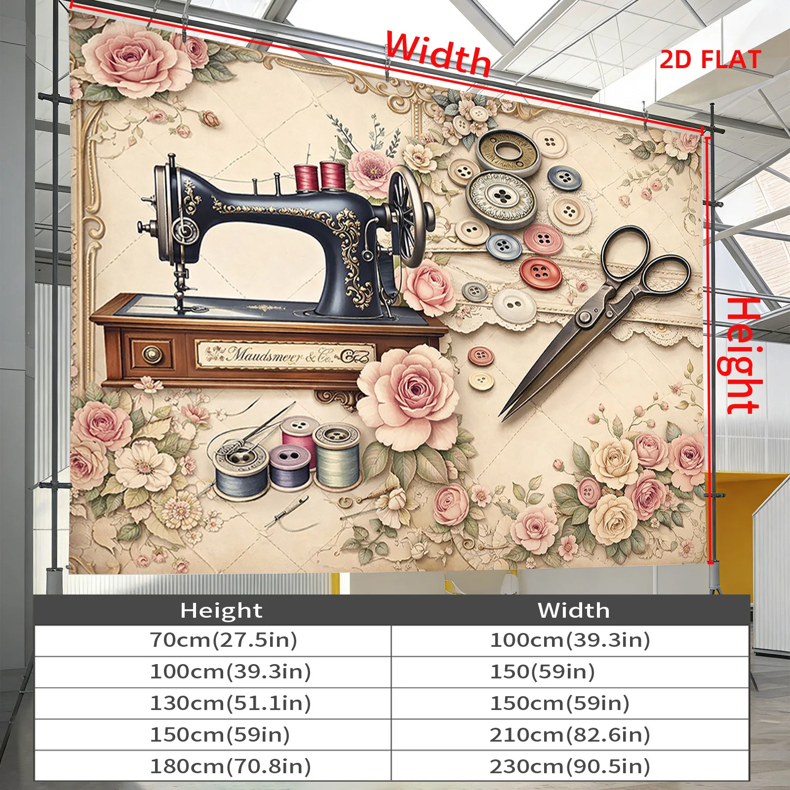 Vintage Sewing Machine Tapestr - Art And Craft For Nursery 评论和价格