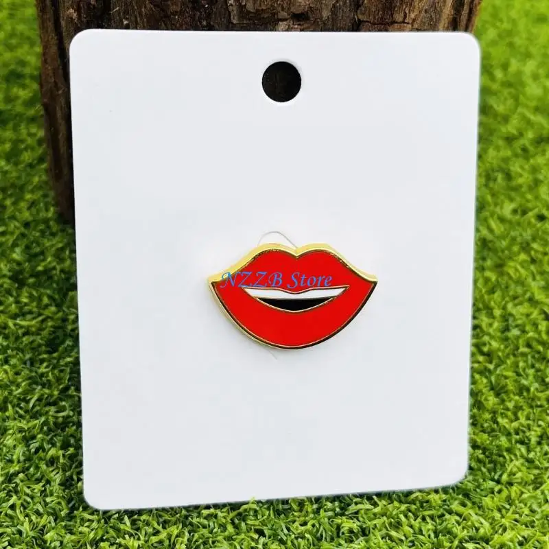 

T21F Trendy Lip Brooch Colorful Enamel Mouth Shaped Lapel Pin Backpack Badge Fashion Accessory for Women's Clothing and Bags
