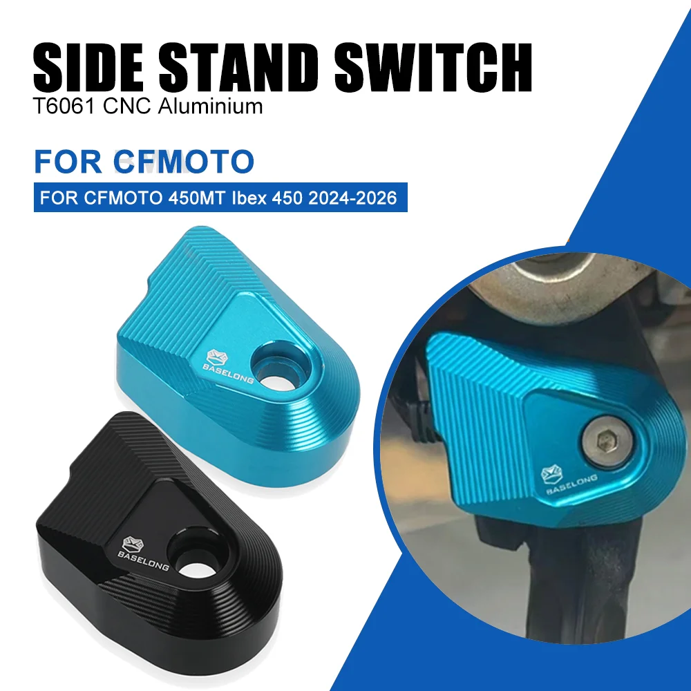 450MT CNC Sidestand Side Stand Switch Protector Guard Cover Cap FOR CFMOTO Ibex 450 2024 2025 2026 Motorcycle Ibex450 450 MT