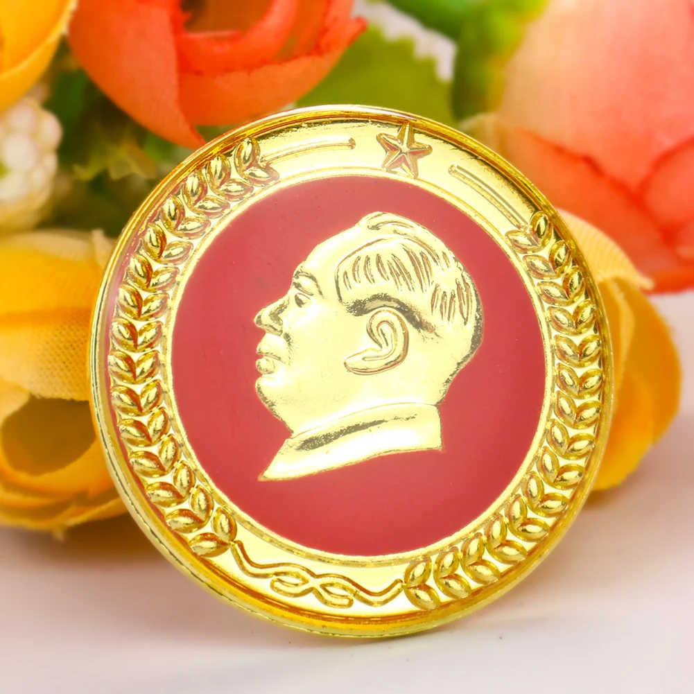 Creative China Founder Great Man Portrait Brooch Enamel Lapel Pin Clothing Accessories DIY Mao Zedong Chairman Badge Friend Gift