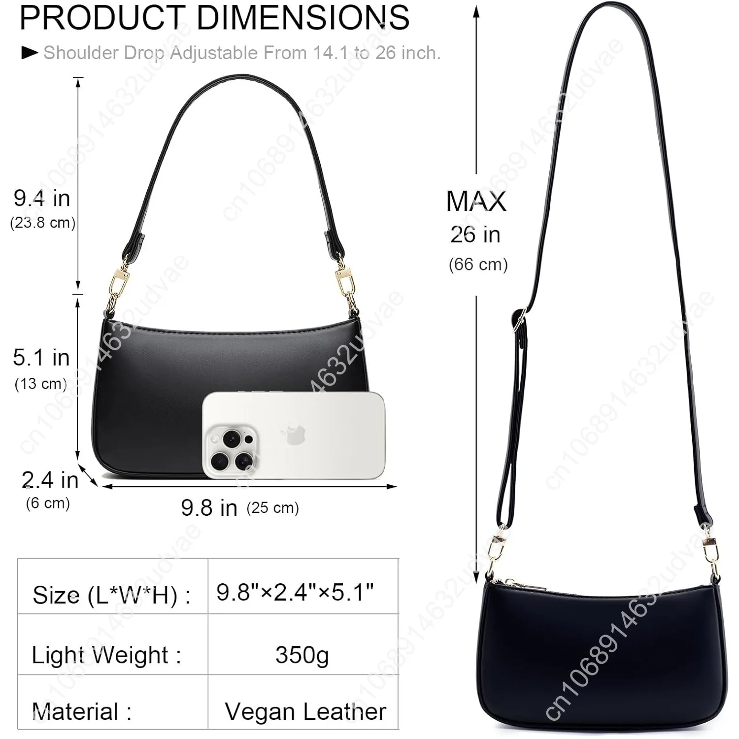 NIUEIMEE ZHOU Shoulder Bag for Women Retro Vegan Leather Classic Tote HandBags Purses with Zipper Closure