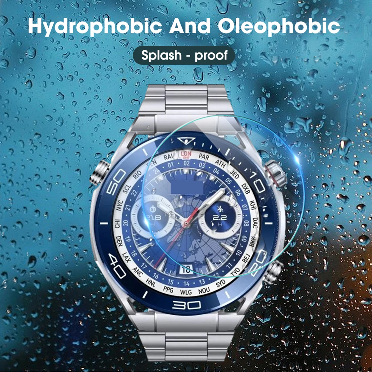 زجاج مقسى لساعة Huawei Watch Ultimate Smartwatch Accessories واقي شاشة مضاد لبصمات الأصابع لساعة Huawei Watch Ultimate