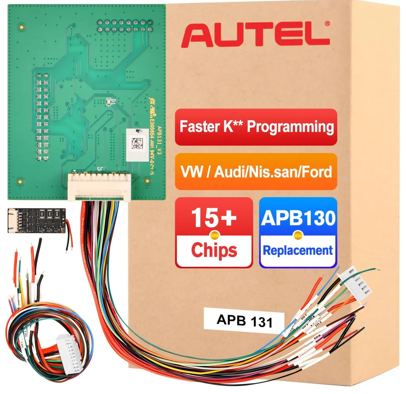 Autel MaxiIM APB131 K-Series Programming Adapter for VW MQB, Audi BCM2, Ford, Nissan – Read & Add Keys, Works with IM608 PRO