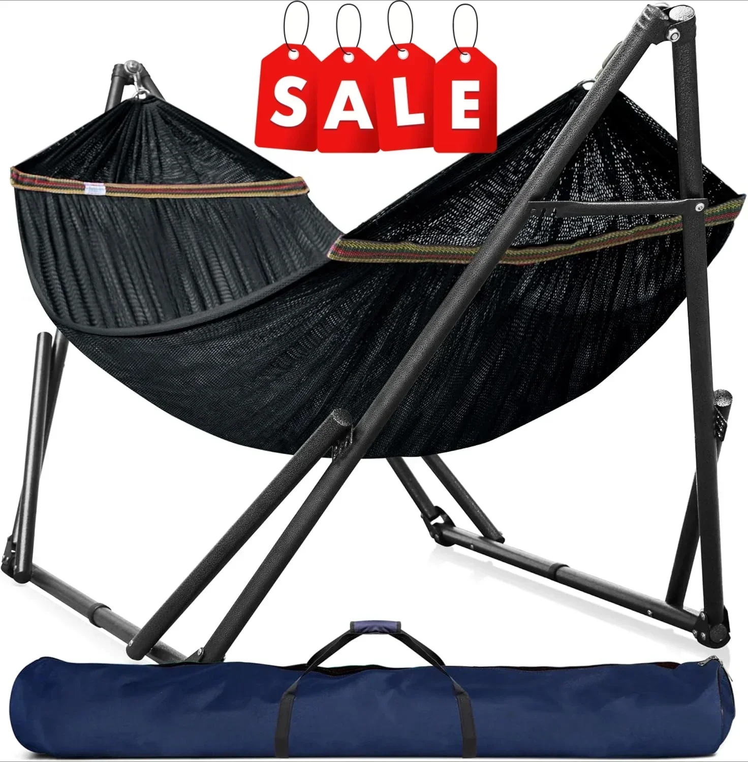 [Hot Deal, Limited Time Offer!]2 Person Camping Revolutionary Portable No Screws,High quality Hammock Stand 600 lbs Capacity, I