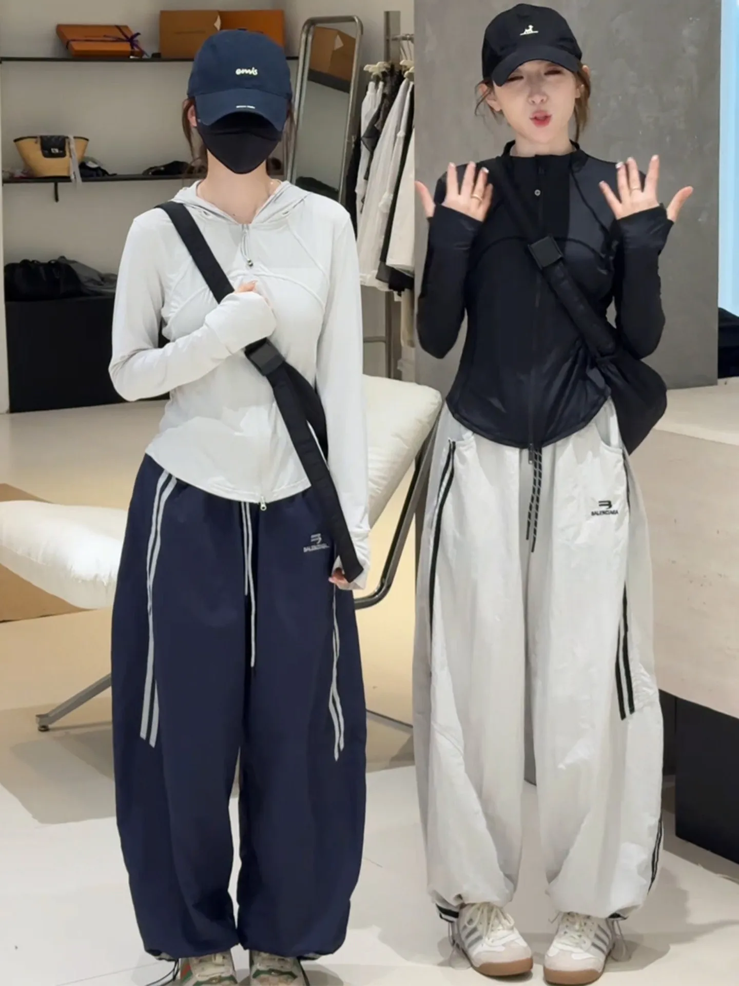 

Summer Casual Sporty plus Size Women's Sun Protection Shirt And Wide Leg Pants Two Piece Set Fashionable And Comfortable