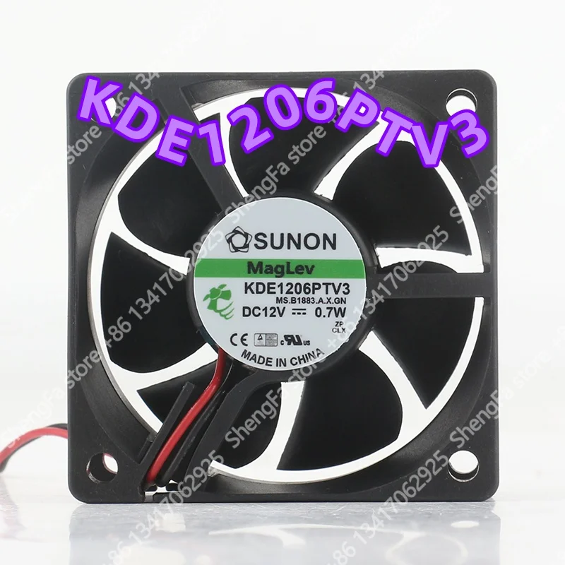 SUNON 6025 KDE1206PTV3 12V 0.7W 6025 60X60X25MM 6CM Silent Magnetic Levitation Cooling Fan