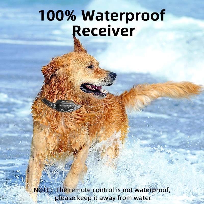 800M Remote Dog Training Collar Waterproof Beep Vibration Shock Anti‑Bark Pet Training Collar For All Dog Sizes view 4