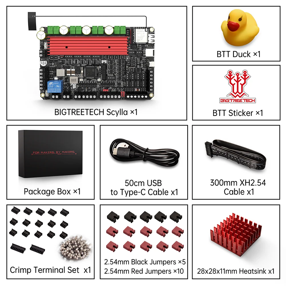 BIGTREETECH Scylla Motherboard 550MHz 32Bit ARM Cortex-M7 CNC Control Board Onboard 4 TMC2160 Drivers PWM/RS485 Upgrades For RRF