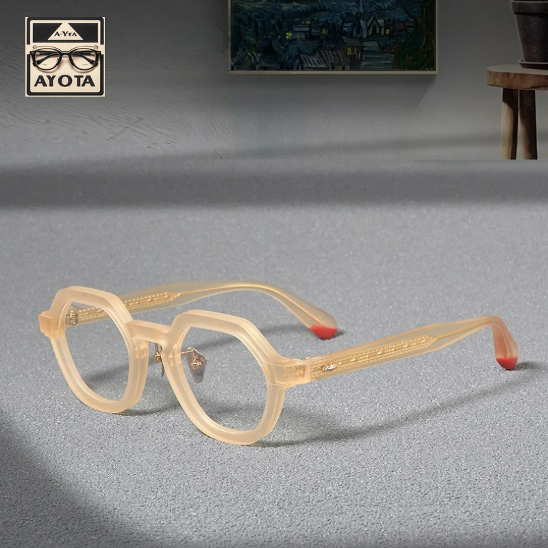 

2025 Nwe Irregular Personalized Spectacle Frames High-quality Handcrafted Acetate Optical Reading Men's Prescription Glasses